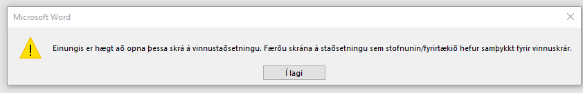 MS Word opna skjal Skjámynd 2020 10 05 170837