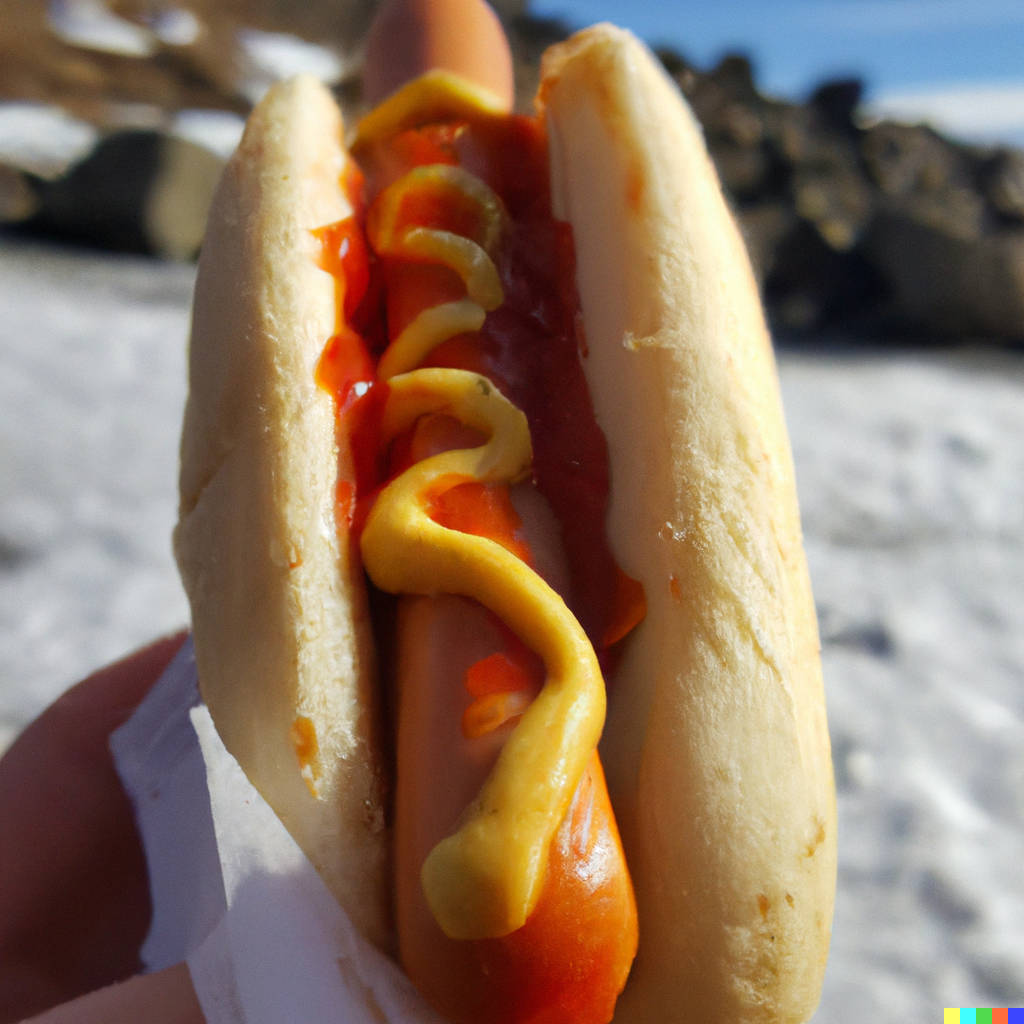DALL-E Icelandic hot dog