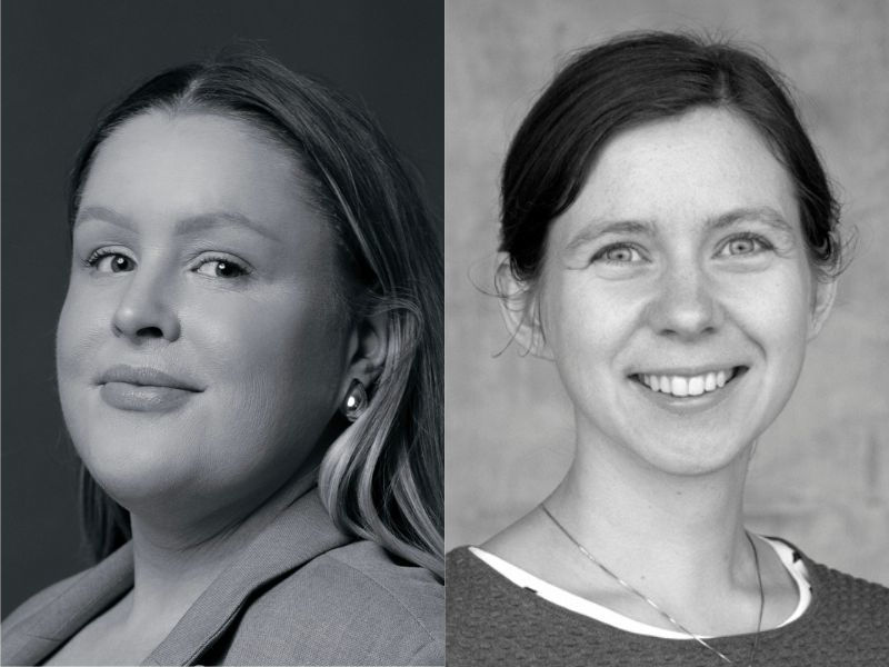 Kristín Eva Gísladóttir og María Óskarsdóttir